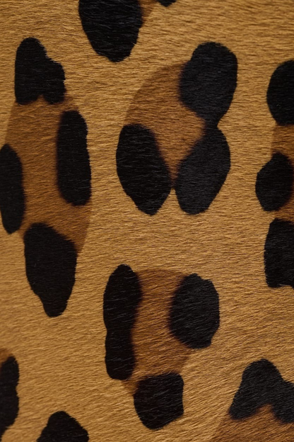 Ella Gold Buckle Knee Hight Boots - Leopard