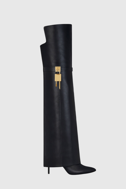 Aria Gaines Asymmetric Buckle Boots