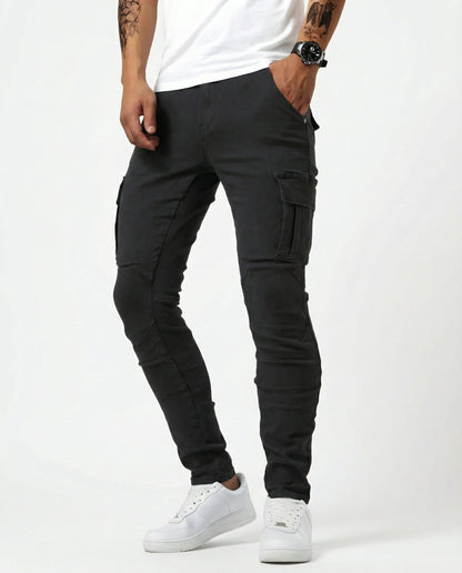 Men’s Navy Stretch Cargo Trousers