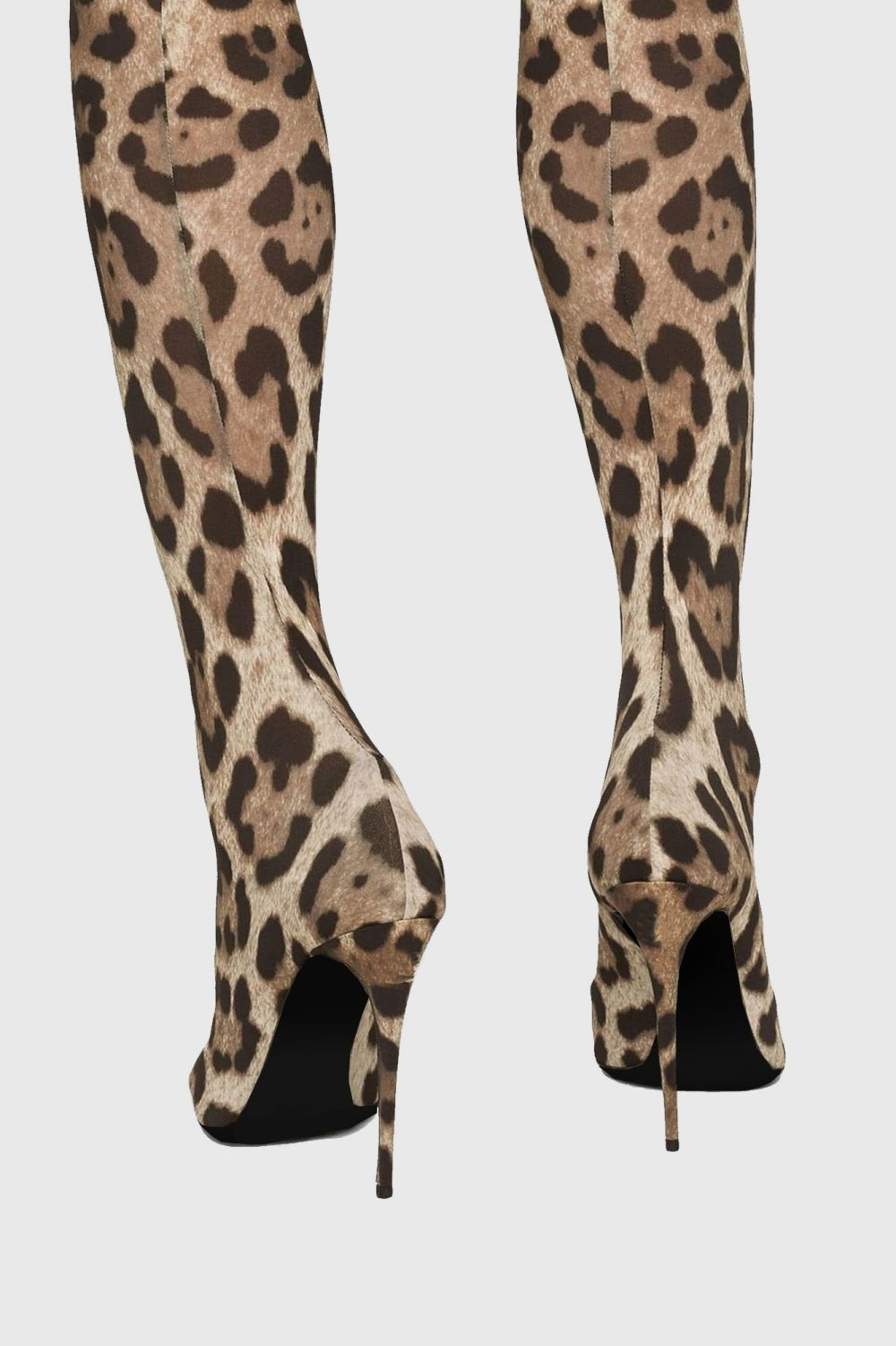 Eleanor Leopard Print Thigh-high Boots