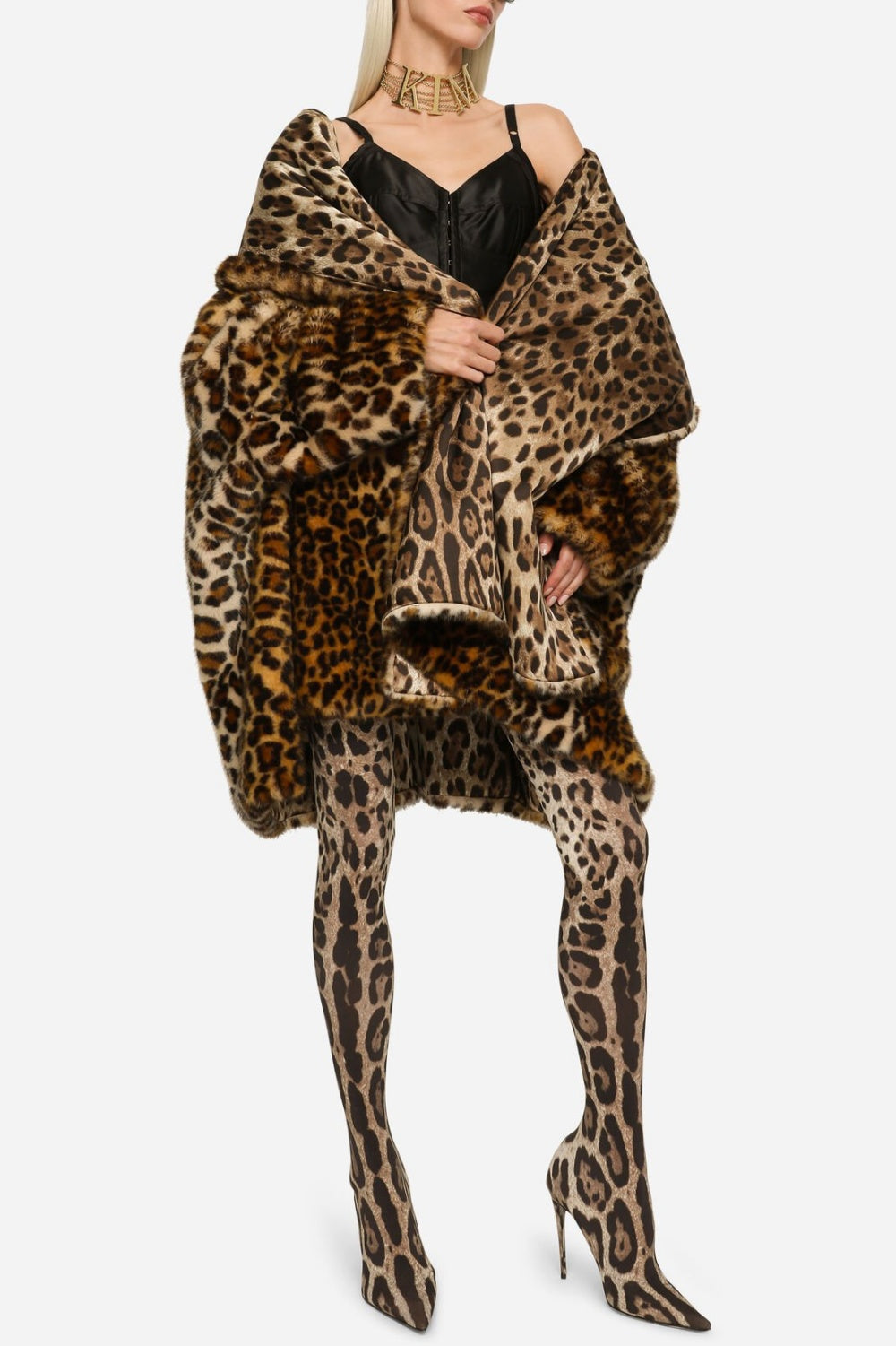 Eleanor Leopard Print Thigh-high Boots