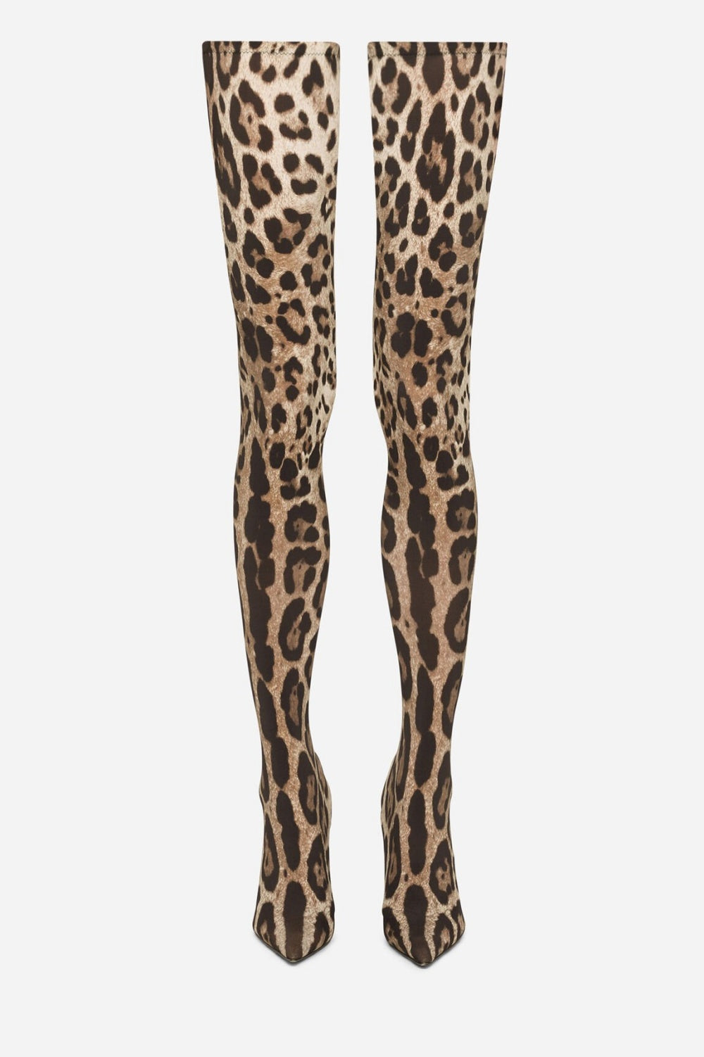 Eleanor Leopard Print Thigh-high Boots