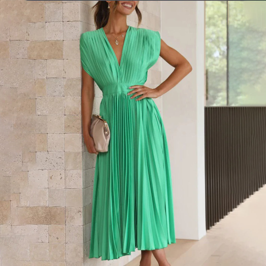 ARVELYNE™  | Timeless Pleated Midi Dress