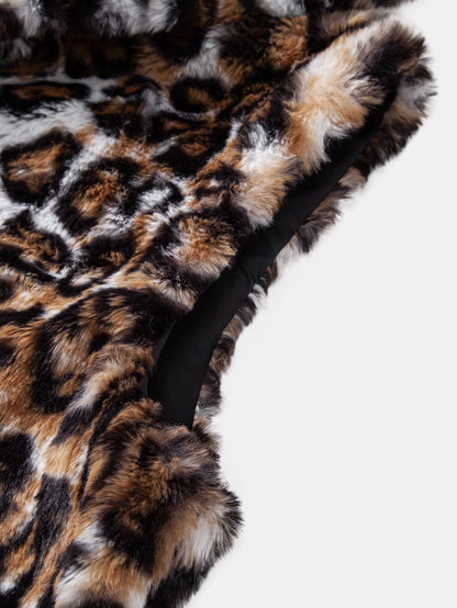 Faux Fur Leopard Hooded Vest