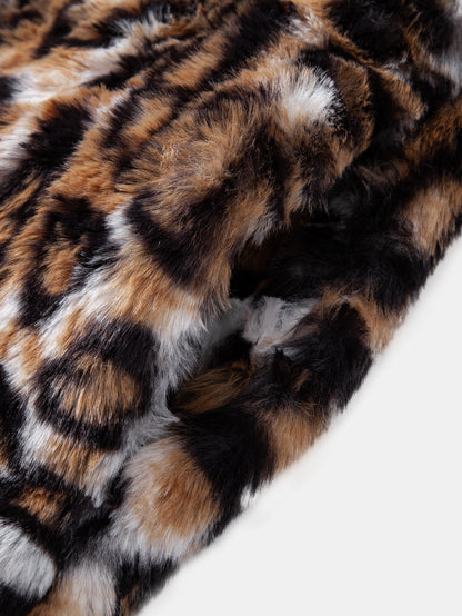 Faux Fur Leopard Hooded Vest