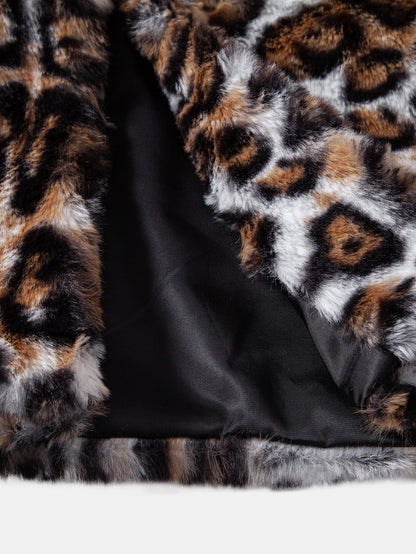 Faux Fur Leopard Hooded Vest