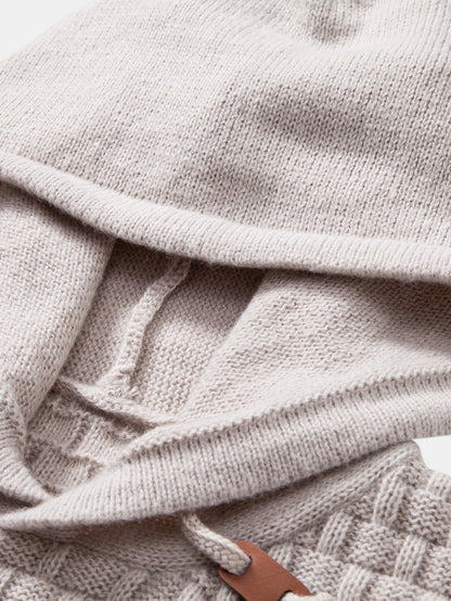 Textured Hooded Sweater