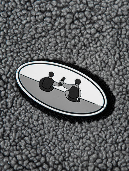 Color Block Teddy Zip-Up Jacket