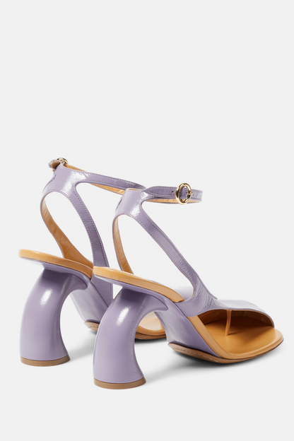 Maisie Cutout Heeled Sandals - Purple