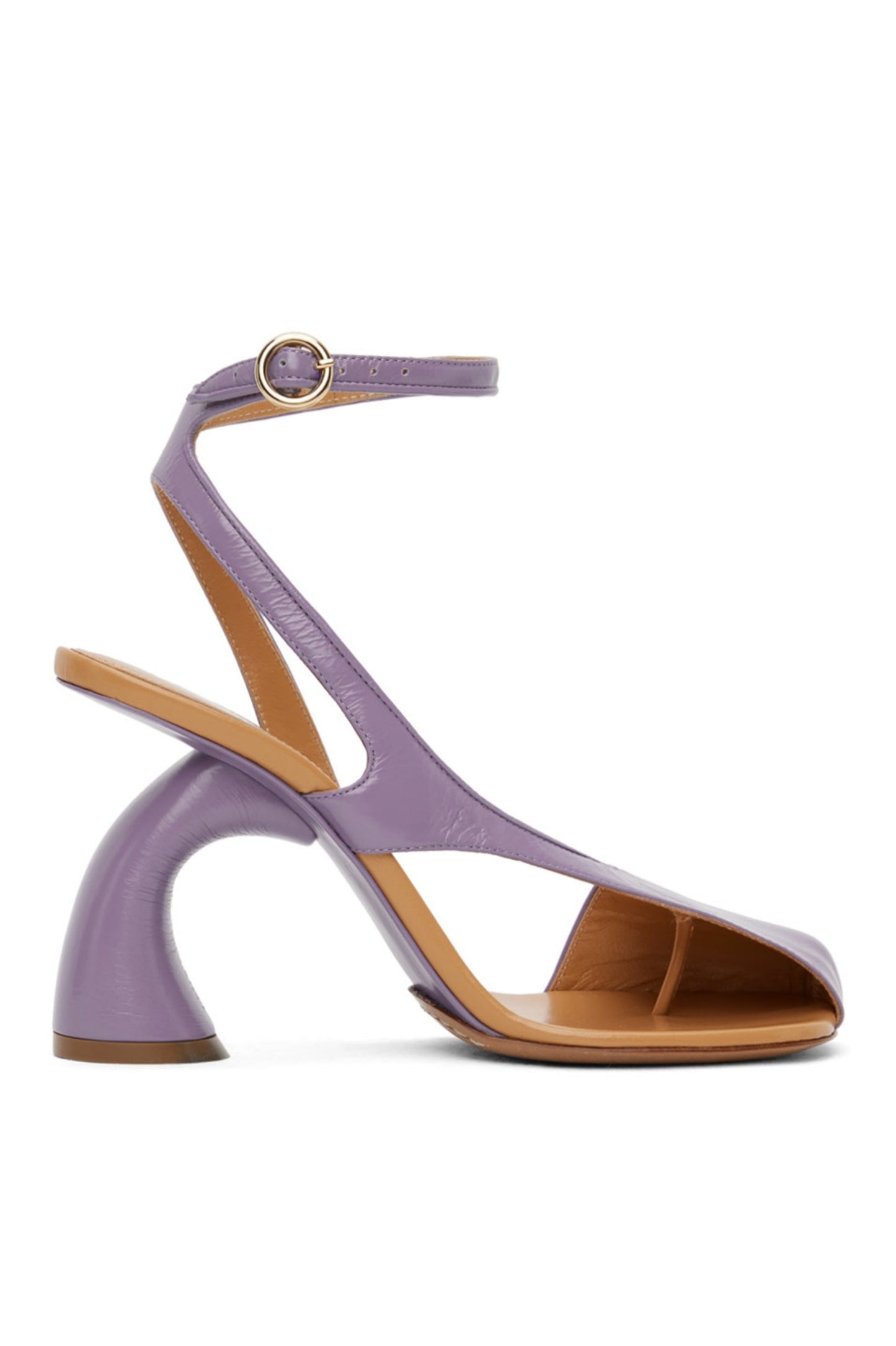Maisie Cutout Heeled Sandals - Purple