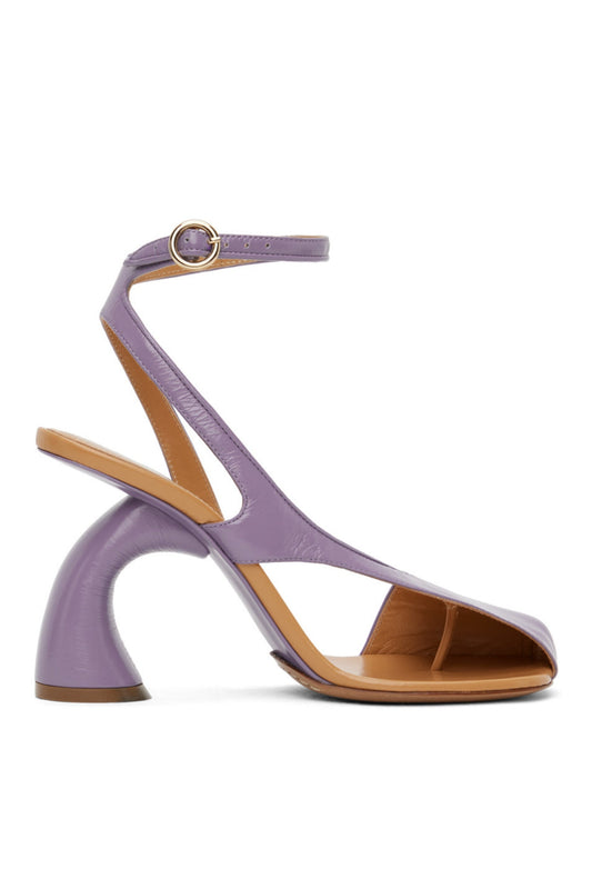 Maisie Cutout Heeled Sandals - Purple