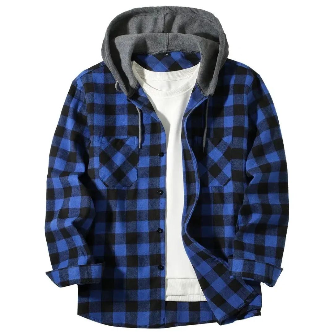 Haldrin Hooded Checked Jacket