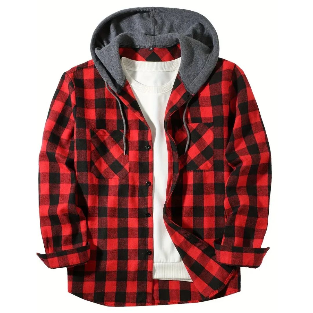 Haldrin Hooded Checked Jacket