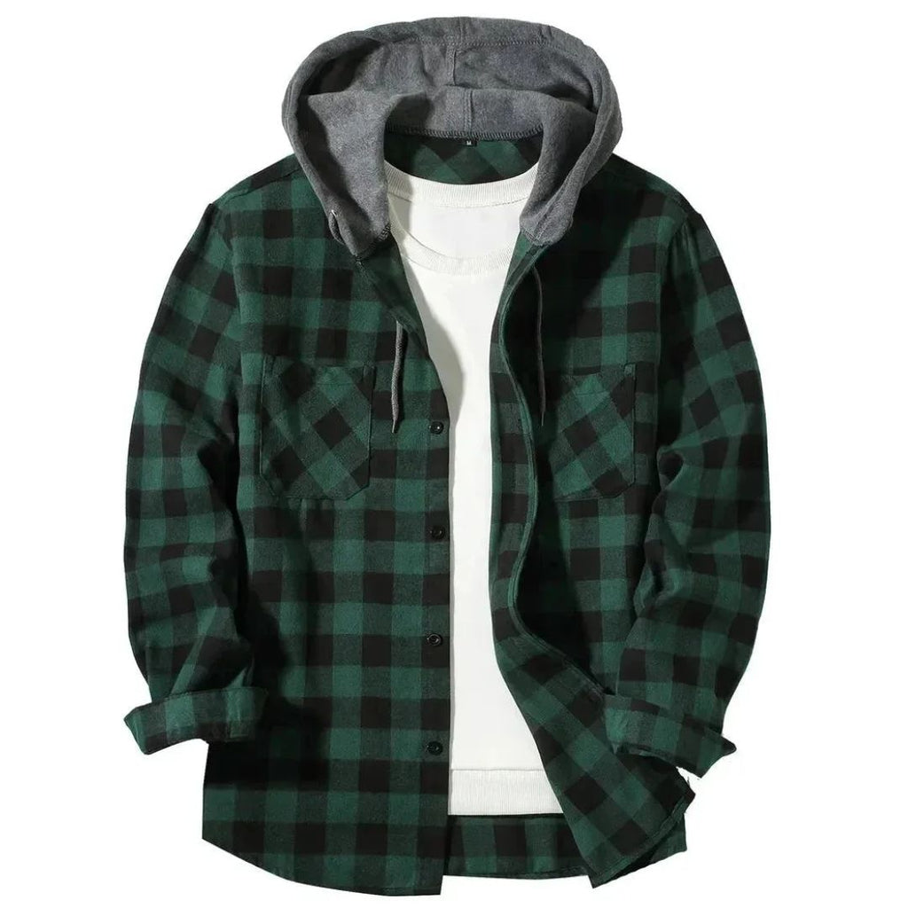 Haldrin Hooded Checked Jacket