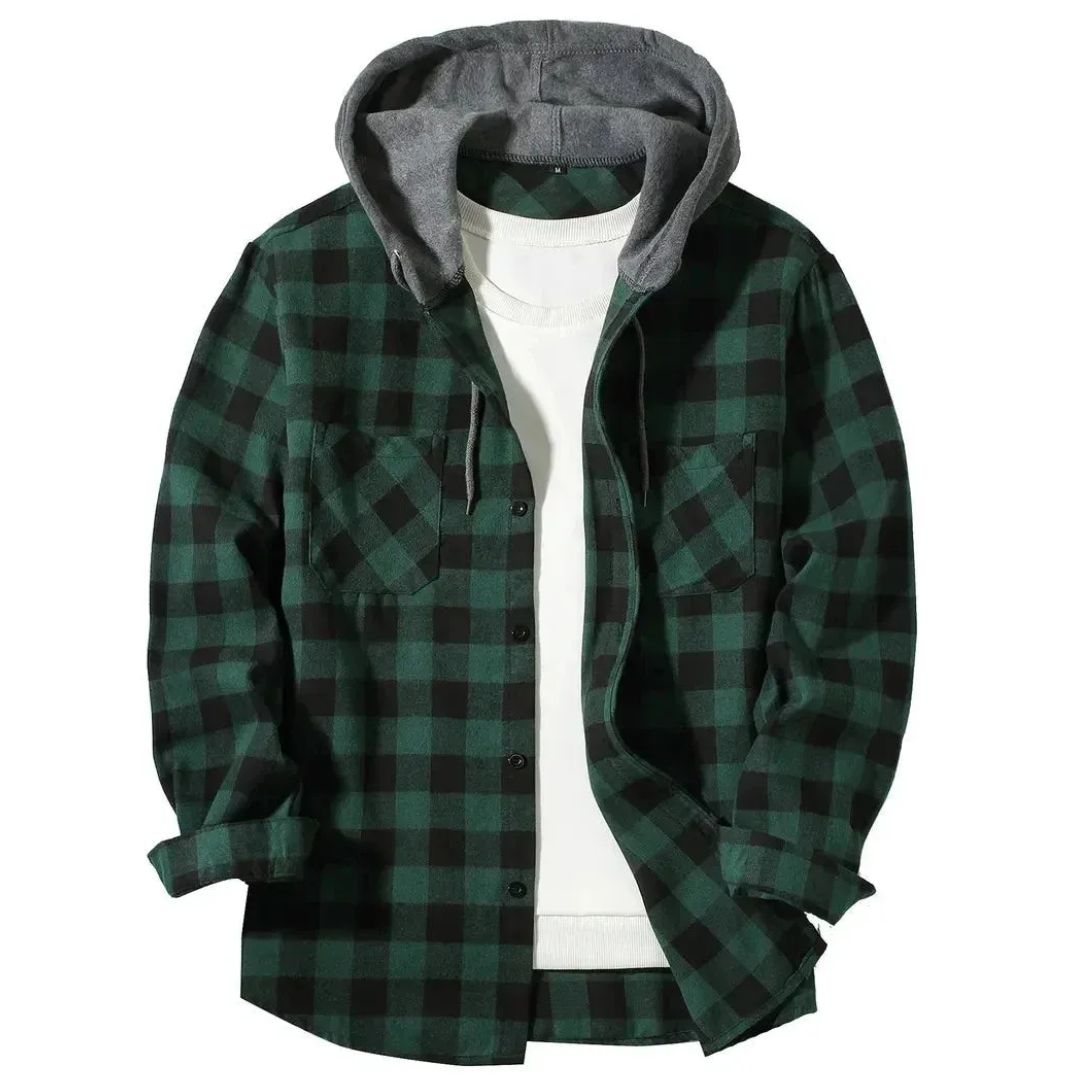 Haldrin Hooded Checked Jacket