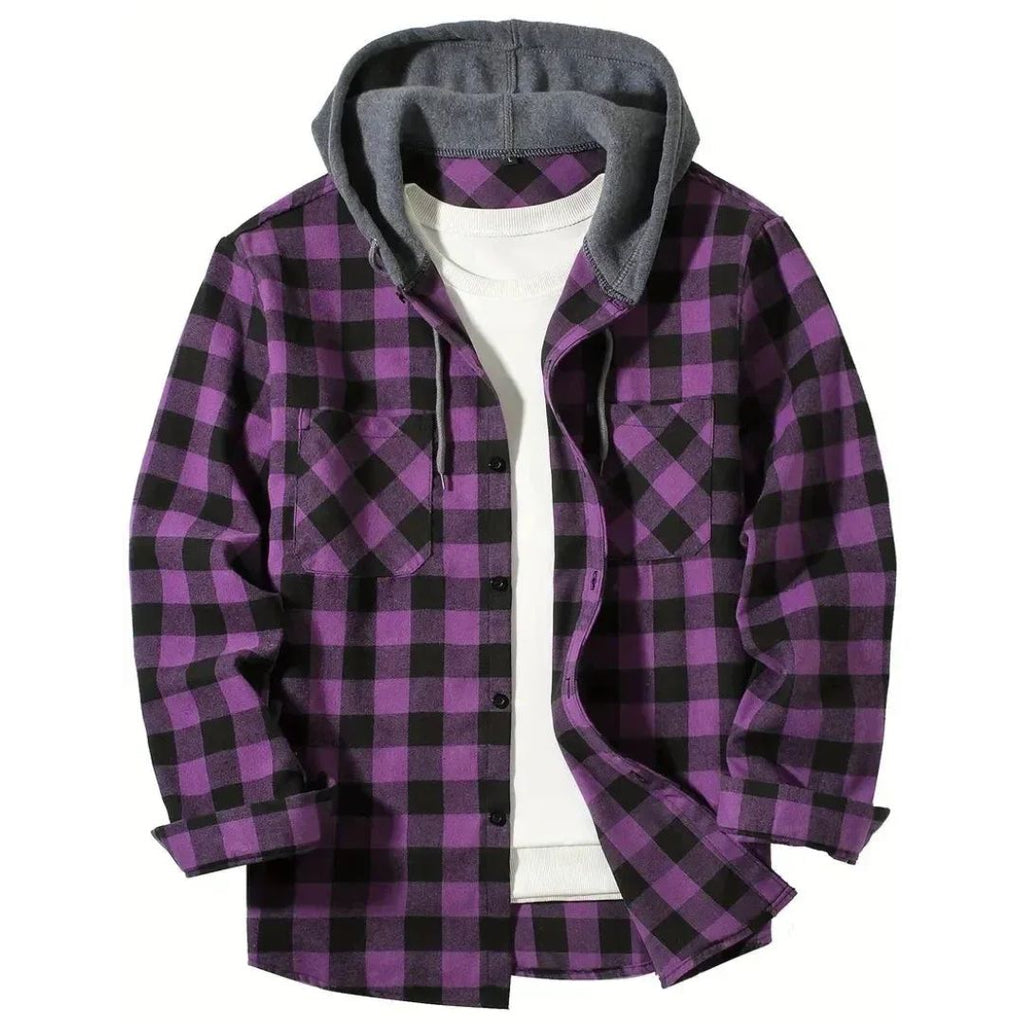 Haldrin Hooded Checked Jacket