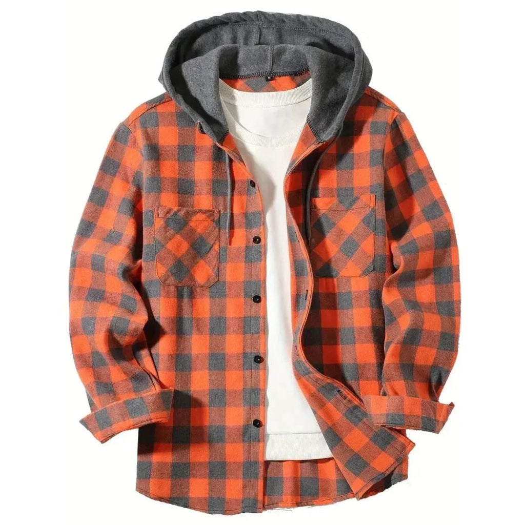 Haldrin Hooded Checked Jacket