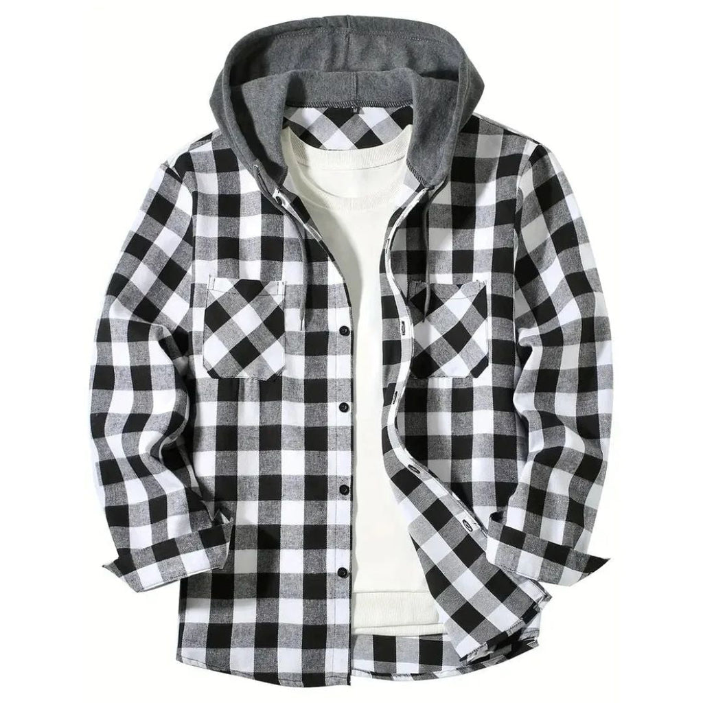 Haldrin Hooded Checked Jacket