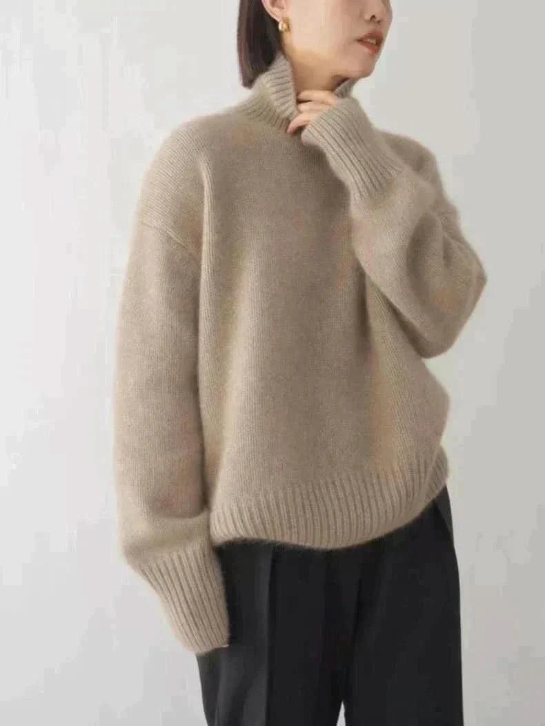 ISABELLA CASHMERE HIGH-NECK SWEATER