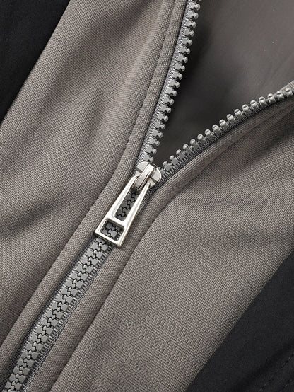 2 In 1 Contrast Hooded Puffer Coat