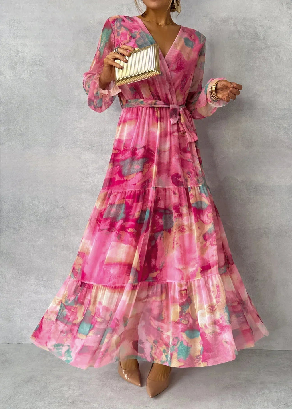 Meli™  | Wrap Dress with Floral Print