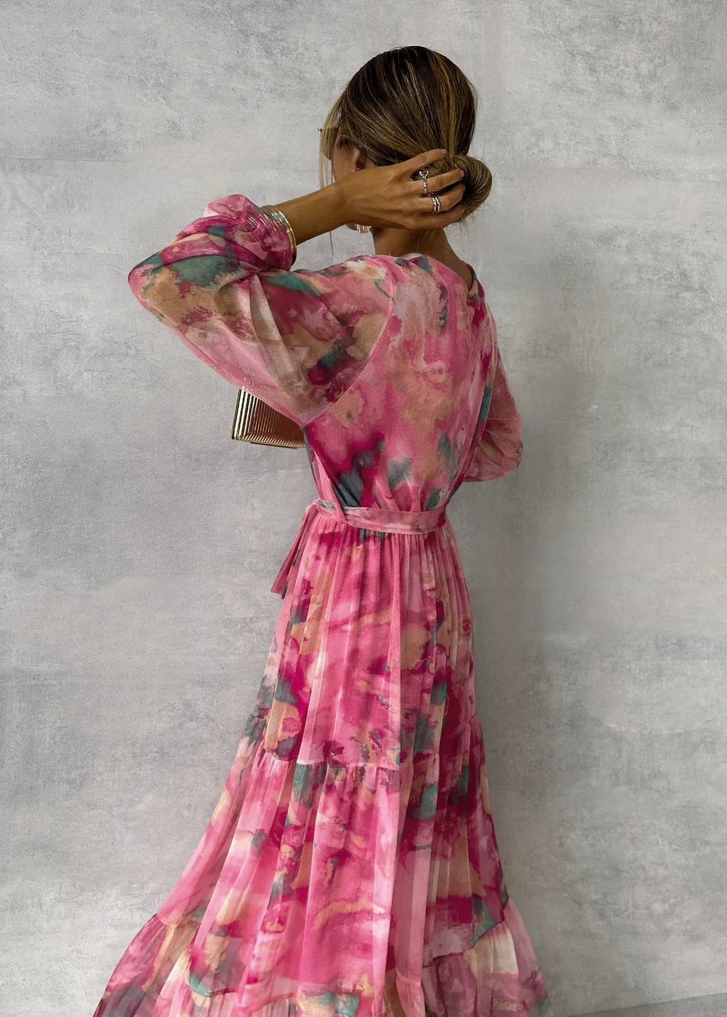 Meli™  | Wrap Dress with Floral Print