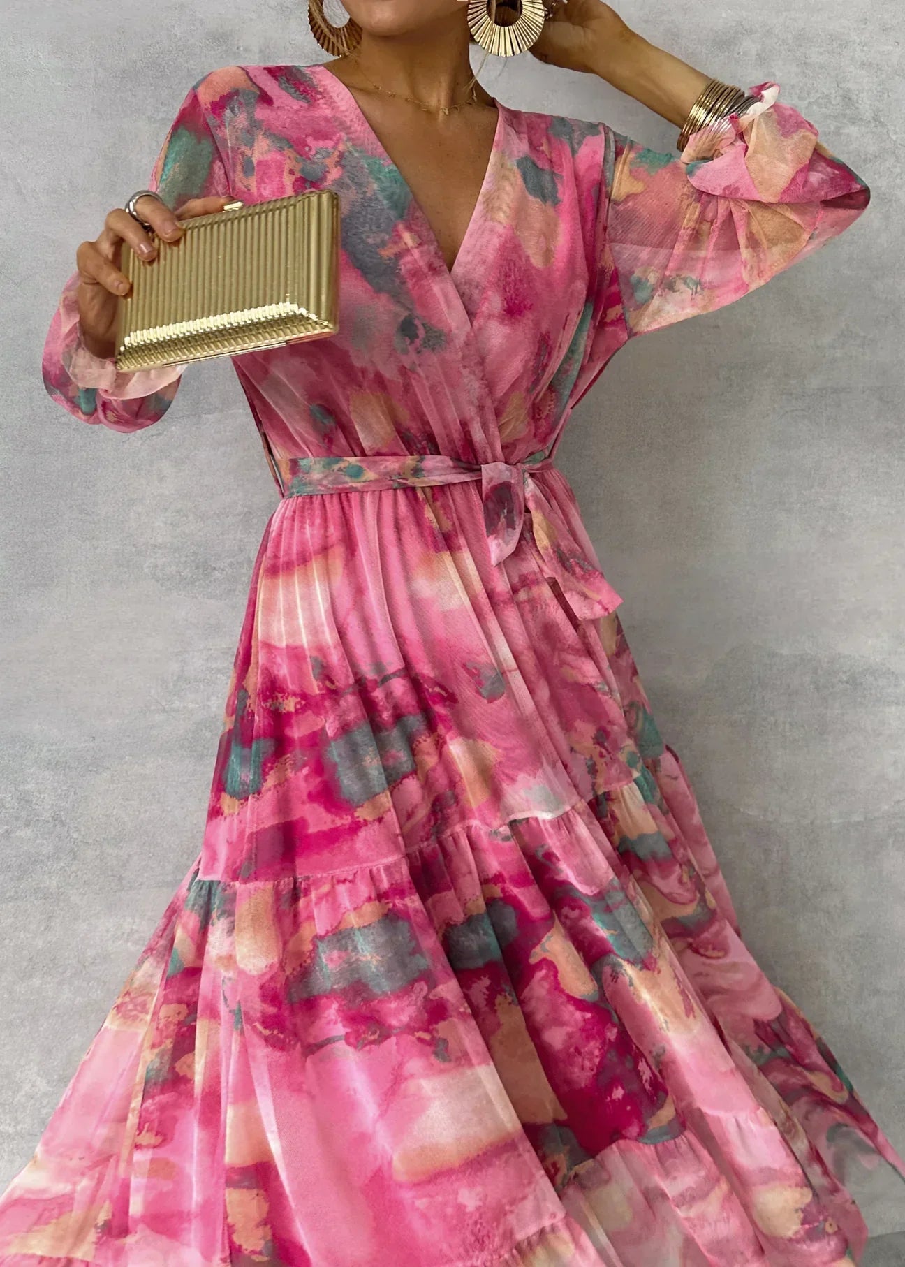 Meli™  | Wrap Dress with Floral Print