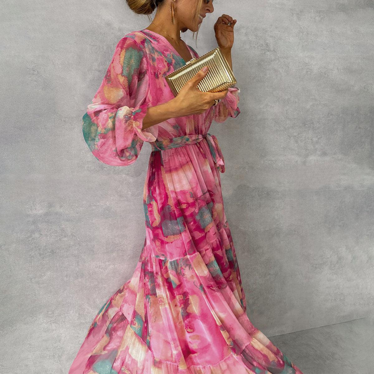 Meli™  | Wrap Dress with Floral Print