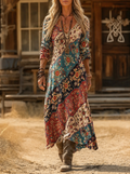 Lydia | Autumnal Flowy Dress