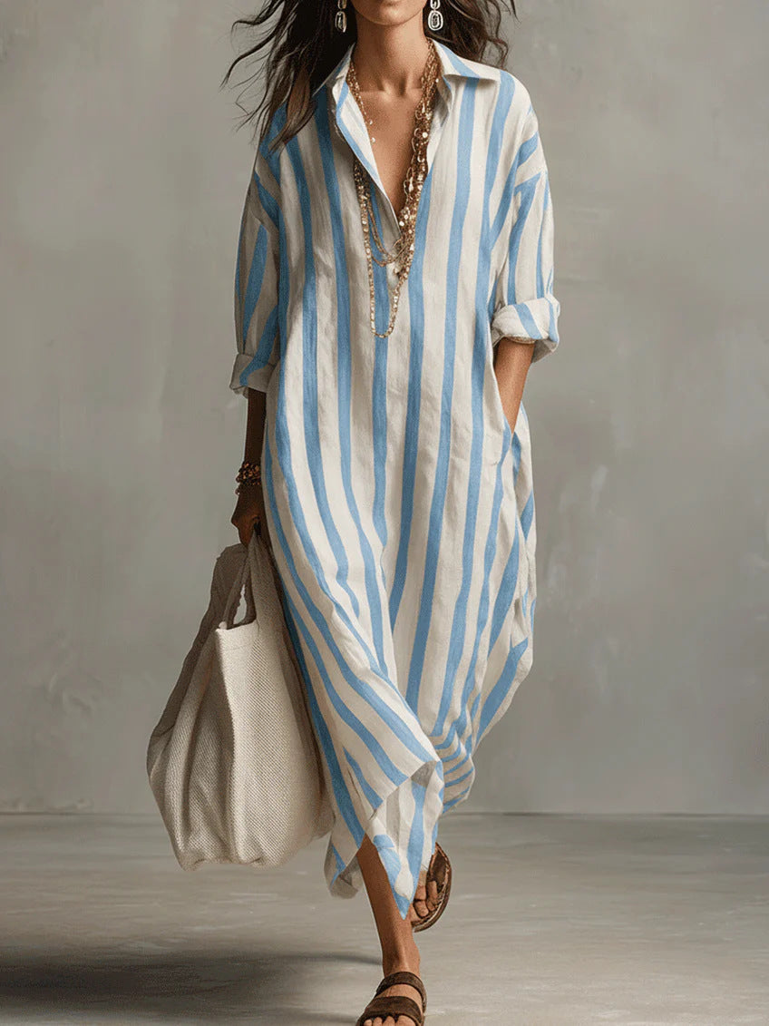 Women's Effortless Stripe Maxi Dress
