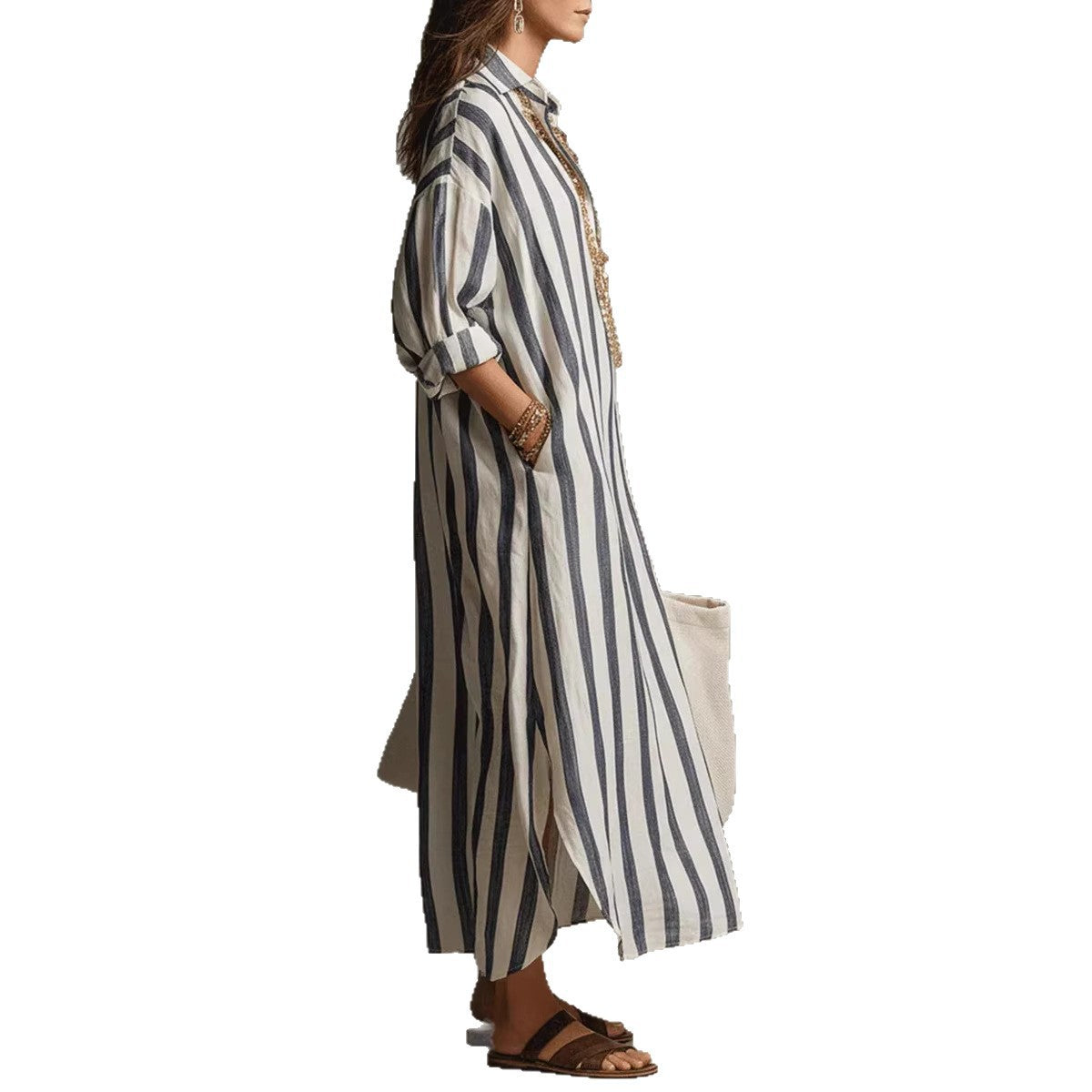 Women's Effortless Stripe Maxi Dress