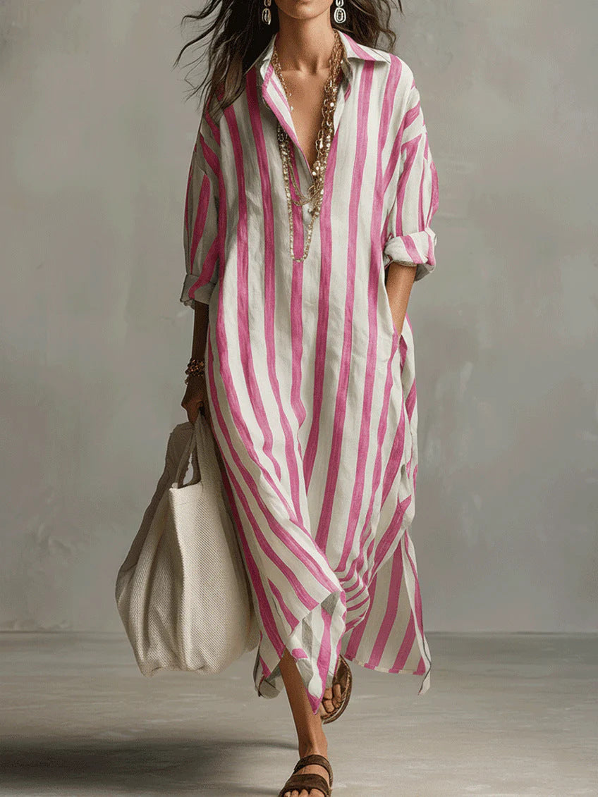 Women's Effortless Stripe Maxi Dress