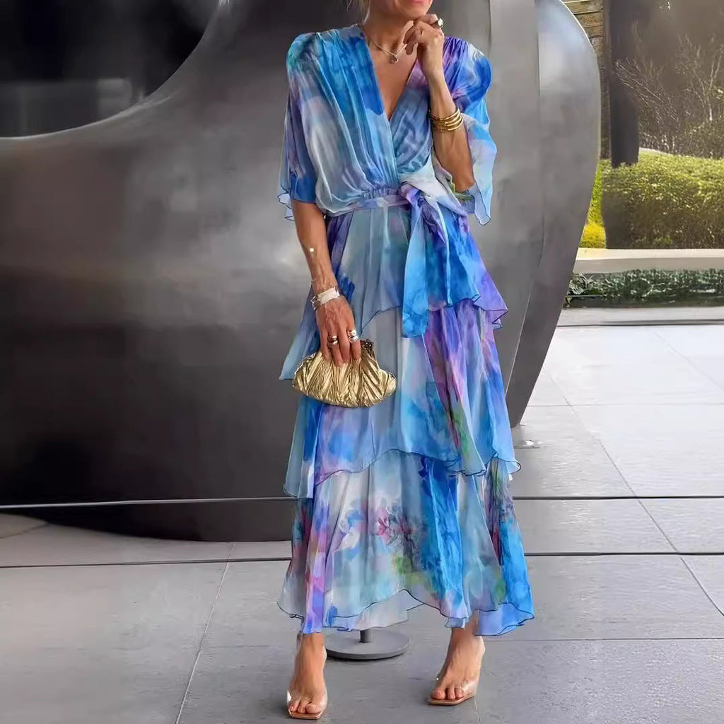 Amelia™ | Layered Floral Sun Dress