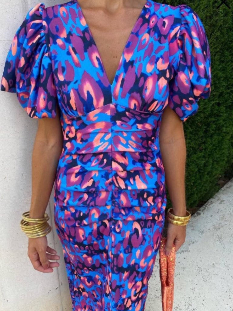 Ellis & Johnson™  | Vivid Pleated Midi Dress