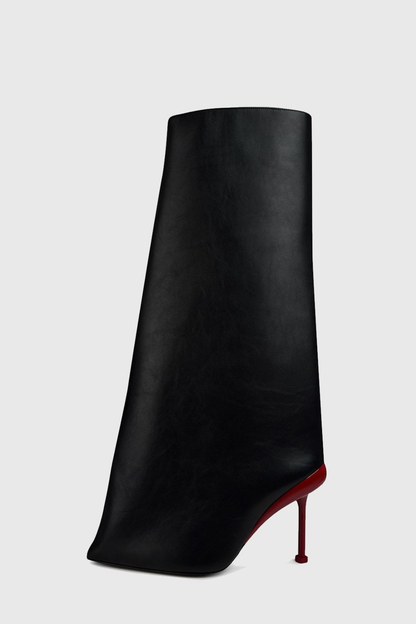 Chloe Slash Flare Knee High Boots