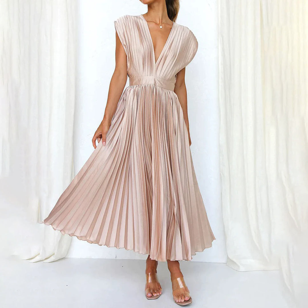 ARVELYNE™  | Timeless Pleated Midi Dress