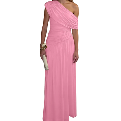 CELINA™ – Sexy Asymmetric Pleated Midi Dress