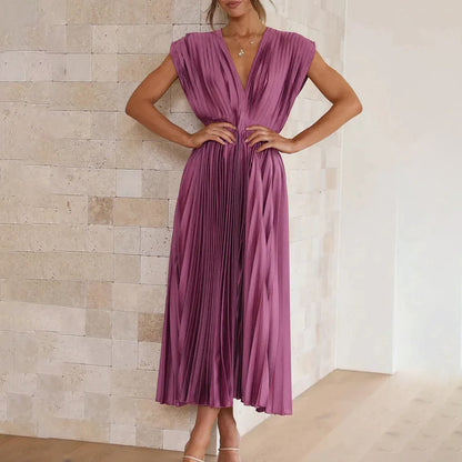 ARVELYNE™  | Timeless Pleated Midi Dress