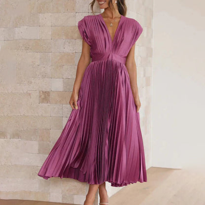 ARVELYNE™  | Timeless Pleated Midi Dress