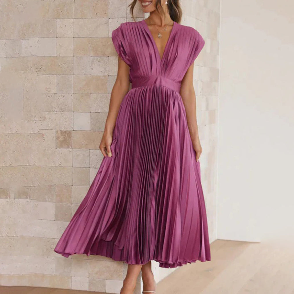 Ellis & Johnson™  | Timeless Pleated Midi Dress