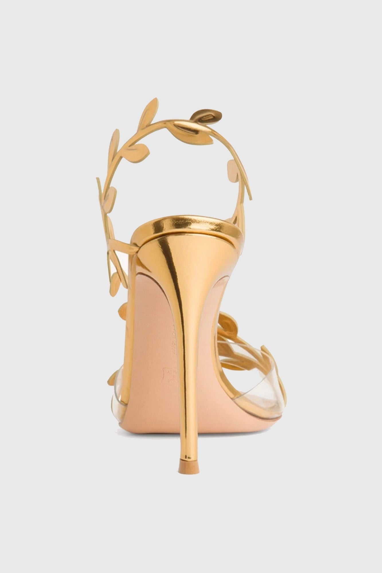 Freya Mirrored Leaf Embellished Slingback Sandals