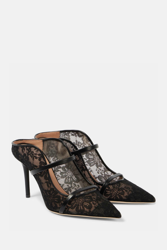 Florence Lace Pumps - Black