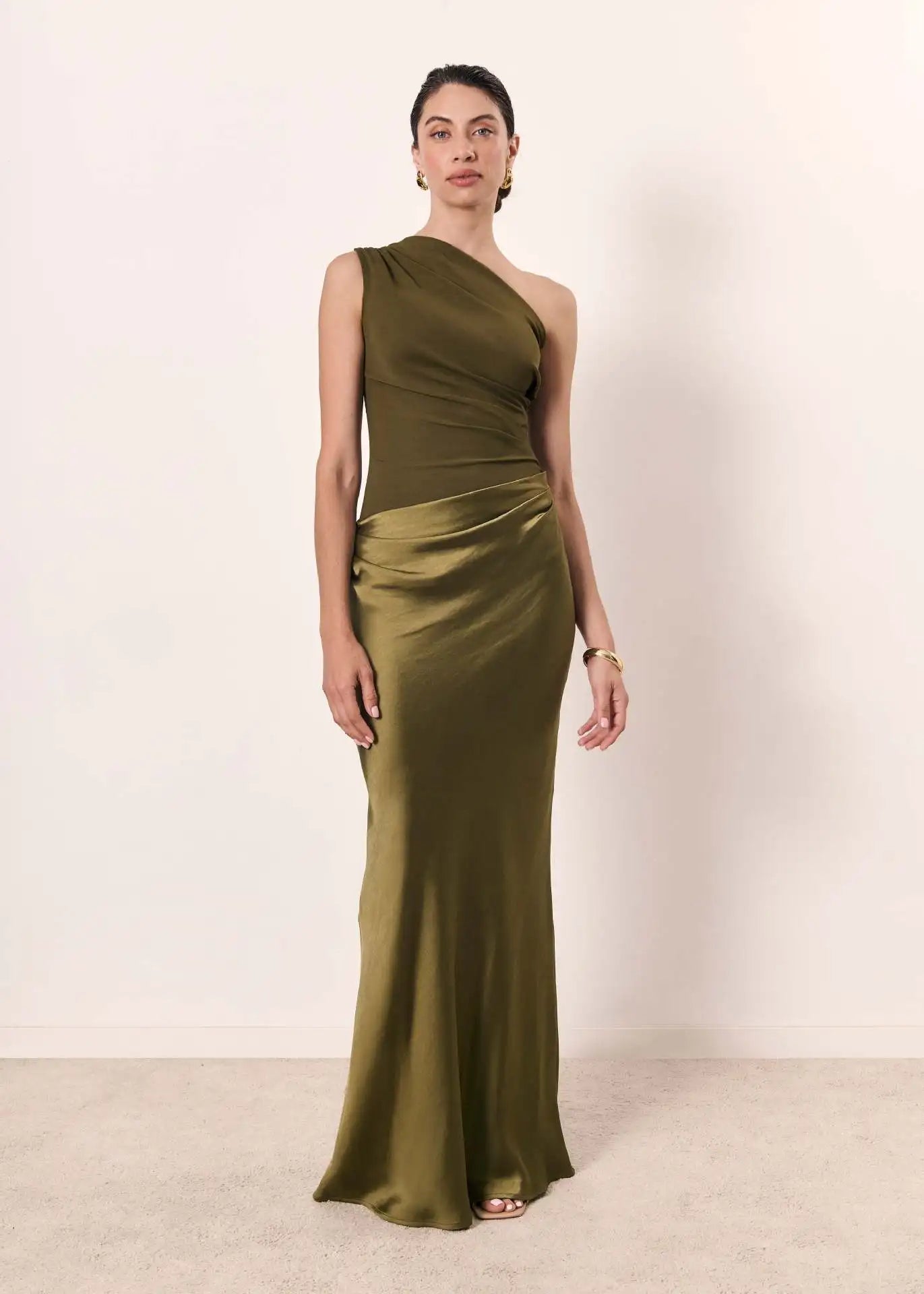 Melena™  | Maxi Dress with a Guilt in Satin