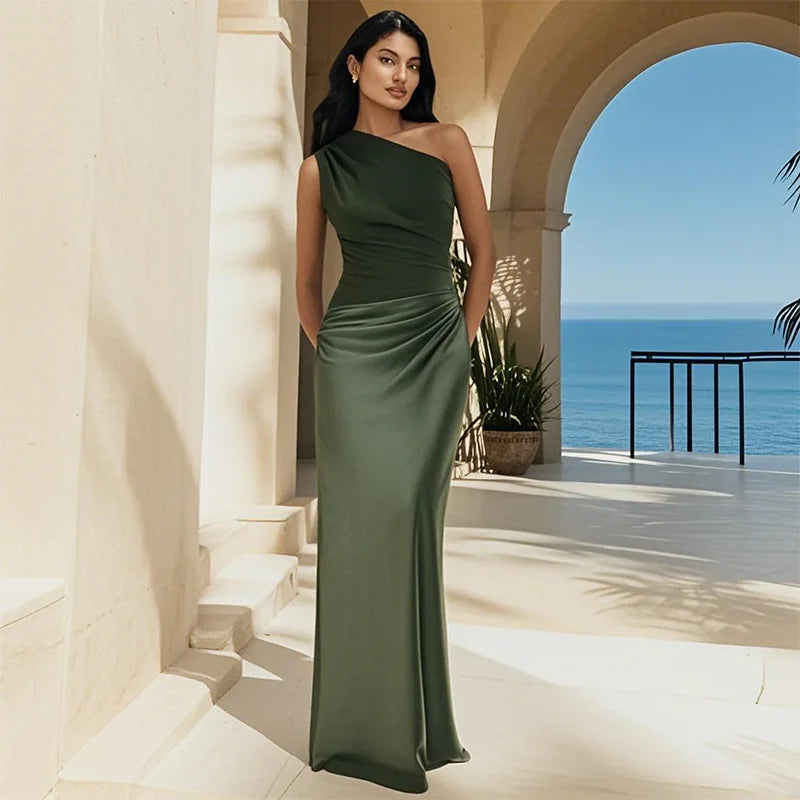 Melena™  | Maxi Dress with a Guilt in Satin