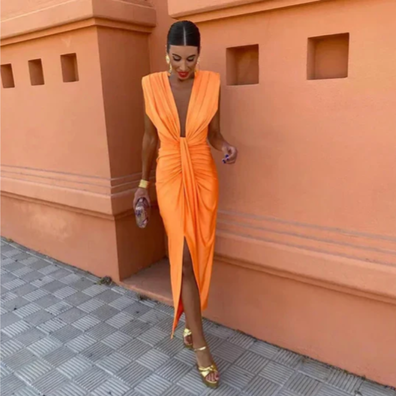 ARVELYNE™  | Elegant Pleated Dress