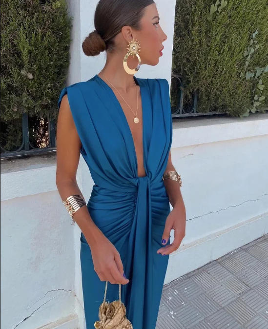 ARVELYNE™  | Elegant Pleated Dress