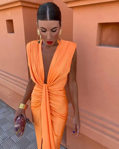 ARVELYNE™  | Elegant Pleated Dress