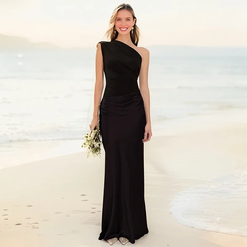 Melena™  | Maxi Dress with a Guilt in Satin