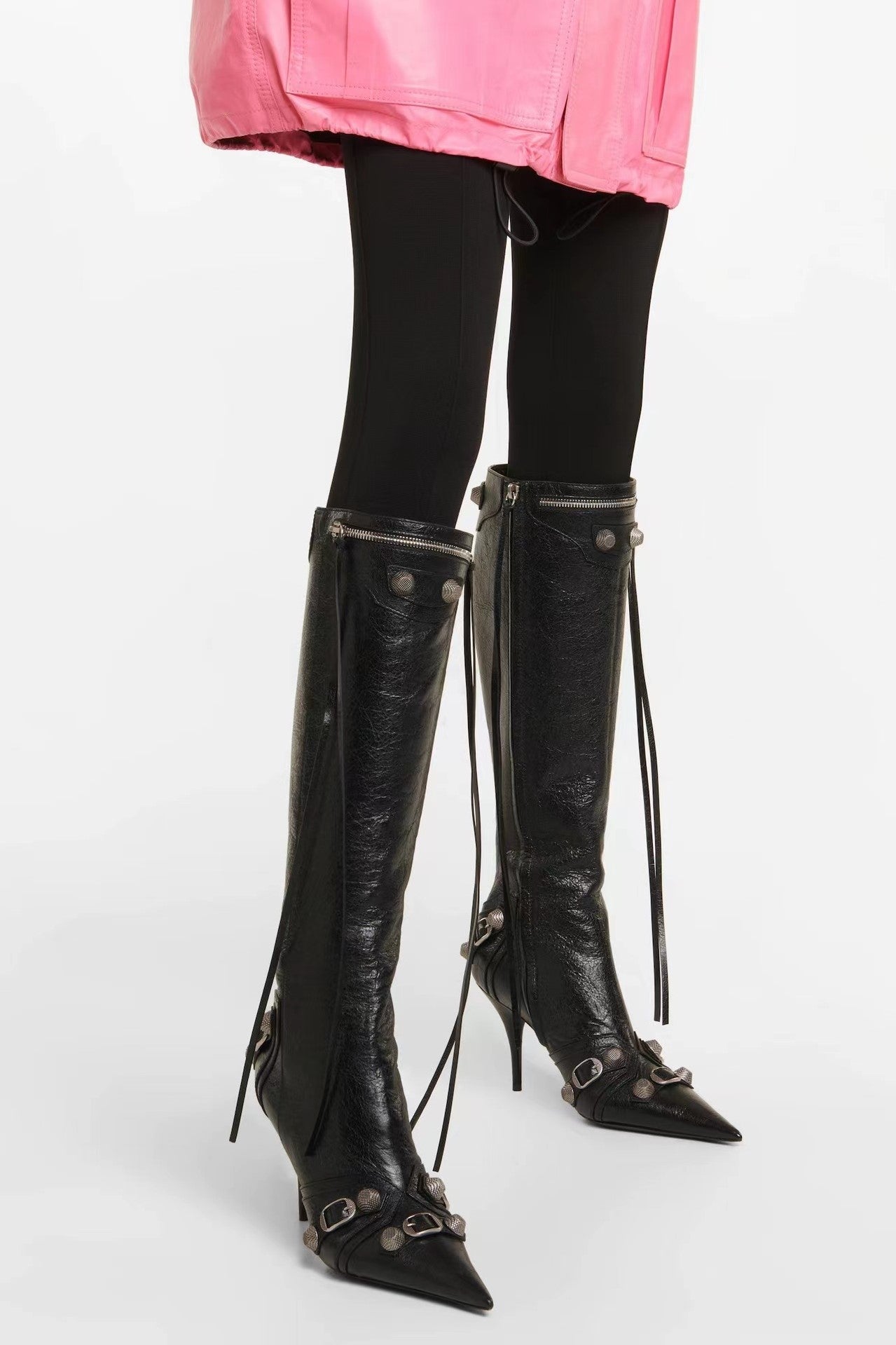 Scarlett Zip Knee-high Boots - Black
