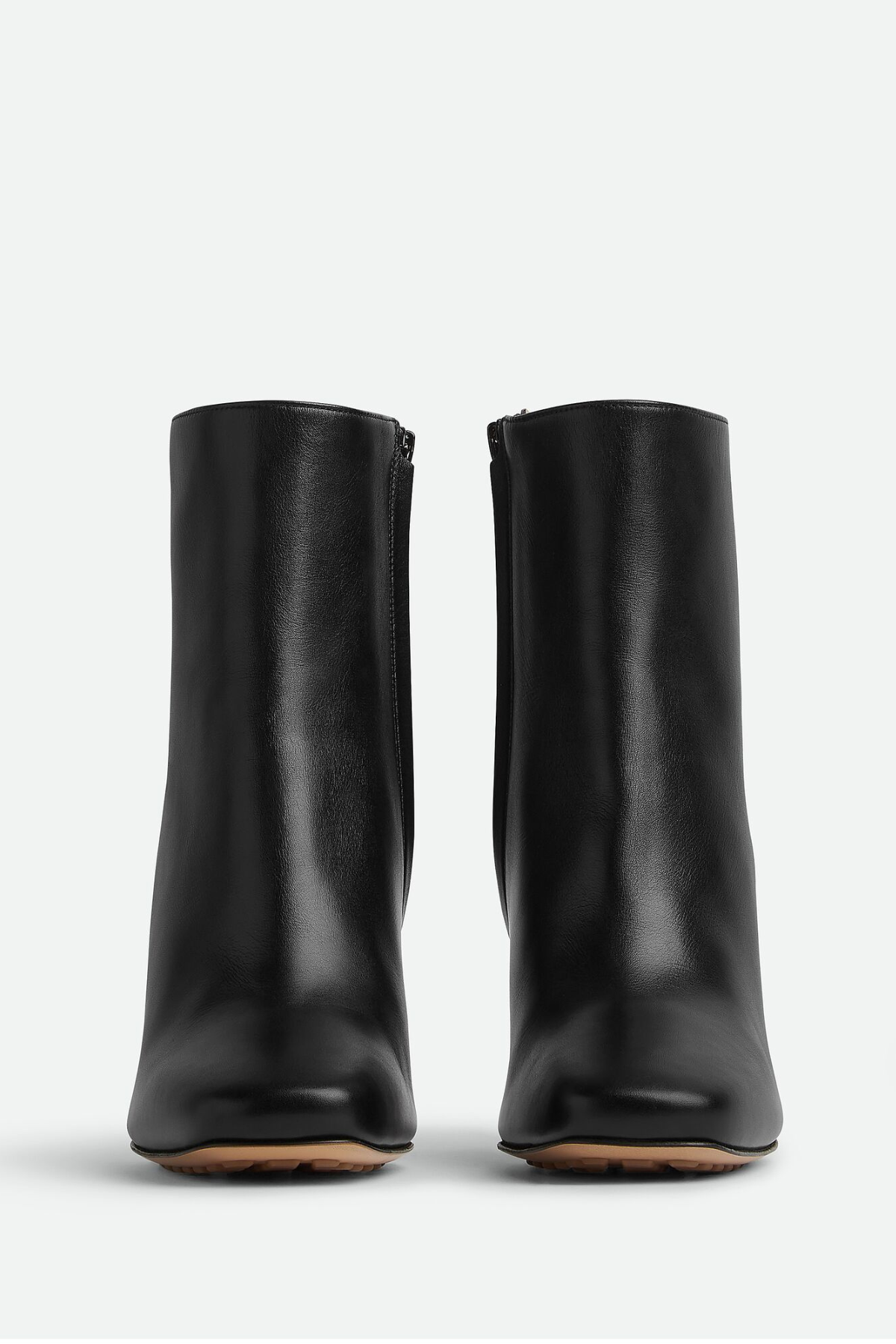 Chloe Leather Metal Knot Ankle Boots - Black